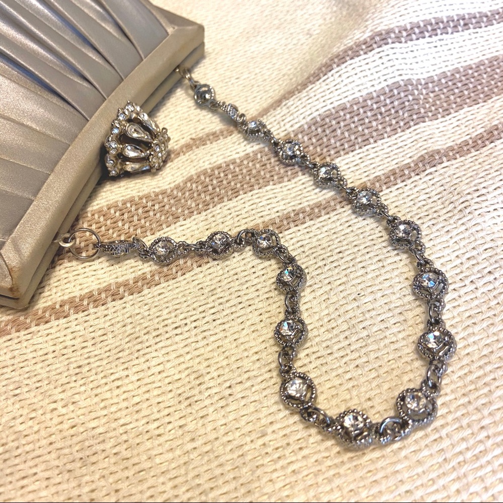 Nordstrom Satin Silver Clutch - Picture 7 of 8